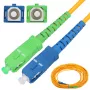 Patchcord Extralink SC/APC-SC/UPC monomodo simplex G652D 3mm 0.5m