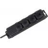 Tomada de extensão Brennenstuhl IP44 4 tomadas preto 2,0m H07RN-F 3G1,5 - Cabo de extensão - AC 230 V - Saídas: 4 - 2 m (1159960)