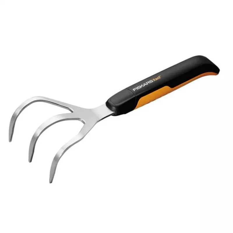 Fiskars Xact preto, escarificador de mão em aço inoxidável