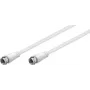 Cabo de antena SAT Goobay (Classe A, >85 dB), dupla blindagem, 5 m, branco - ficha F > ficha F (totalmente blindado) (66624)