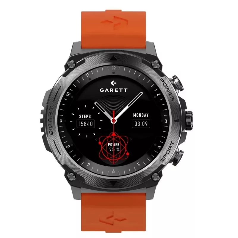 Smartwatch Garett Atom preto Steel