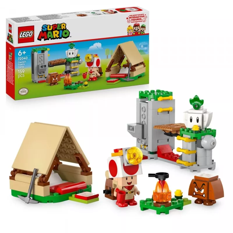 Brinquedo de construção LEGO Captain Toads Camp conjunto 72040 com funções interativas Super Mario