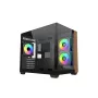 Caixa de PC Cooler Master Elite 481 Wood — mATX de câmara dupla com design em madeira natural e dois painéis de vidro temperado