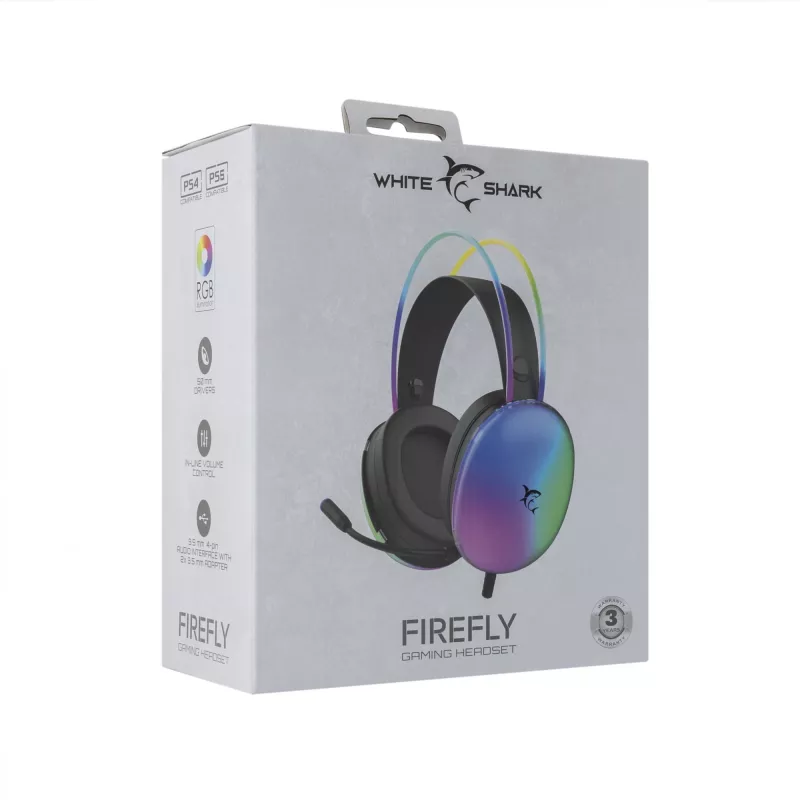 Auscultadores White Shark GH-2342 Firefly preto
