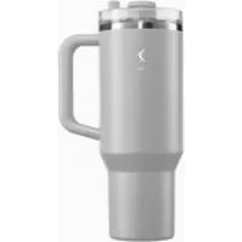 Copo térmico Lurch Big Cup Jura cinzento 1,2 l aço inoxidável a vácuo de parede dupla, palhinha, 12 h de conservação do calor