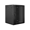 Armário de instalação de parede Lanberg 19'' 15U 600x600mm preto (porta de vidro)