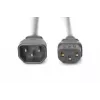 Digitus ASSMANN - Cabo de alimentação - IEC 60320 C14 para IEC 60320 C13 - AC 250 V - 1,2 m - moldado - preto (AK-440201-012-S)