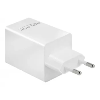 Carregador DeLOCK USB GaN USB Type-C PD 3.0 e USB Type-A 48 W