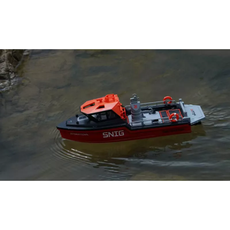 Barco de salvamento Amewi 26117 — propulsão jato Brushless, 320 mm, preto/vermelho