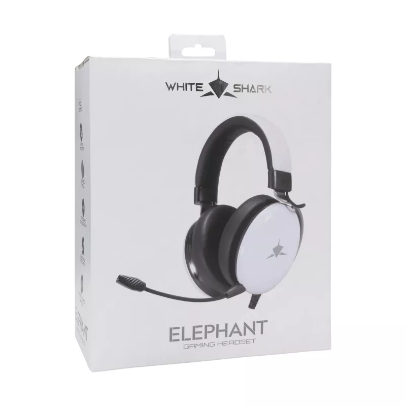 Auscultadores White Shark GH-2540 Elephant branco