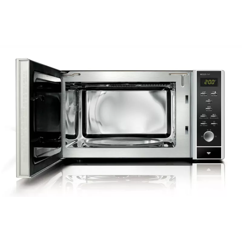 Micro-ondas Caso MCG 25 — 900 W, 25 L, 10 níveis de potência, branco/preto