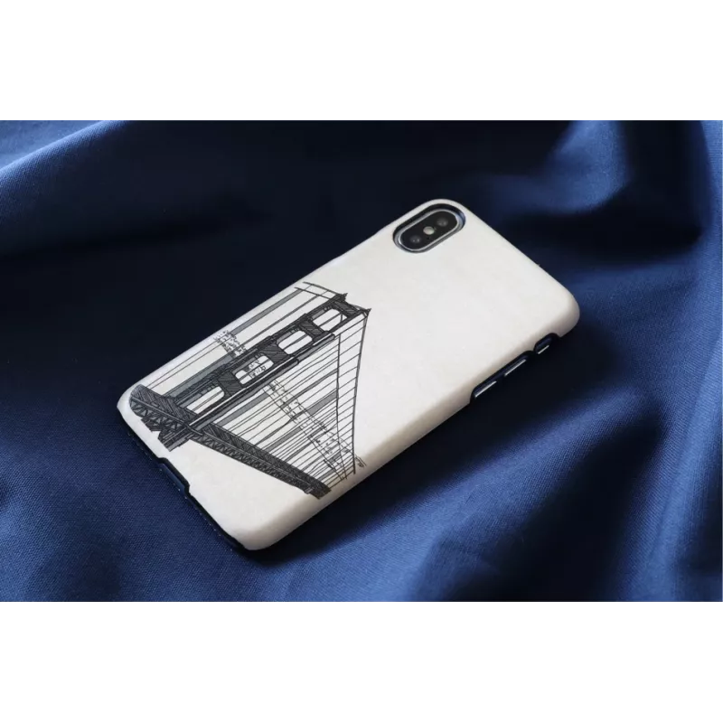 Capa para telemóvel man and wood para iPhone X/XS, design Handbrücken, preto