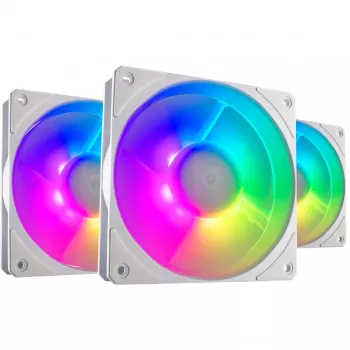 COOLER MASTER Mobius 120P ARGB 120mm branco pack de 3