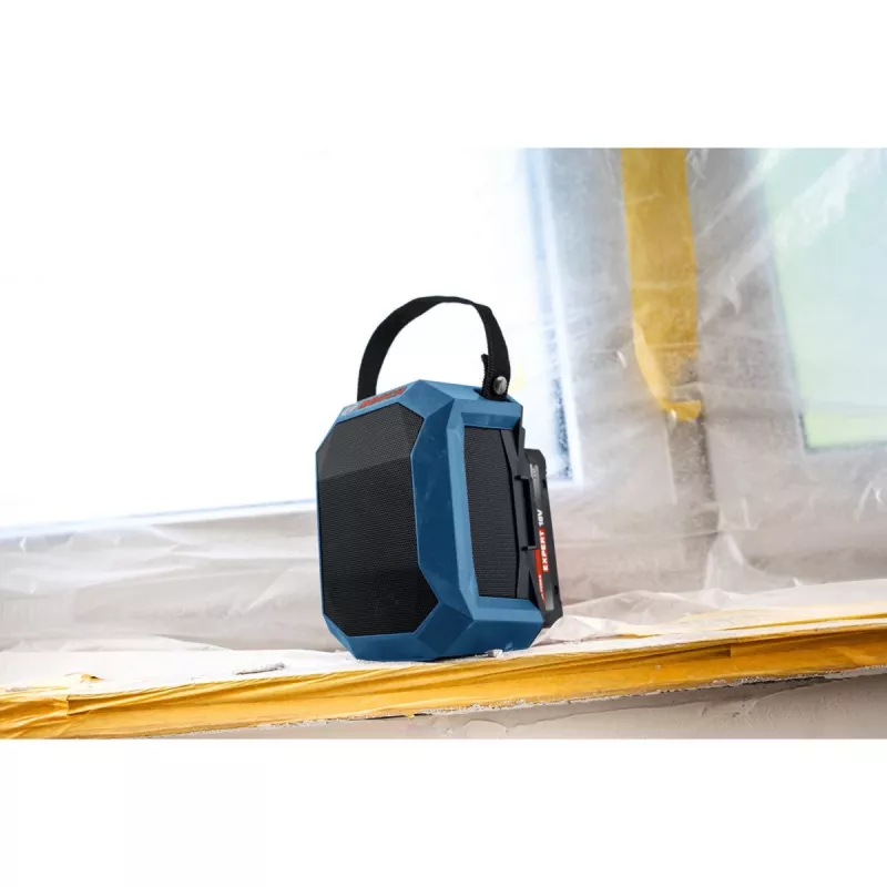 Rádio de obra portátil Bosch GPB 18V-1 solo C (06014A7000) — alimentado por bateria 18V
