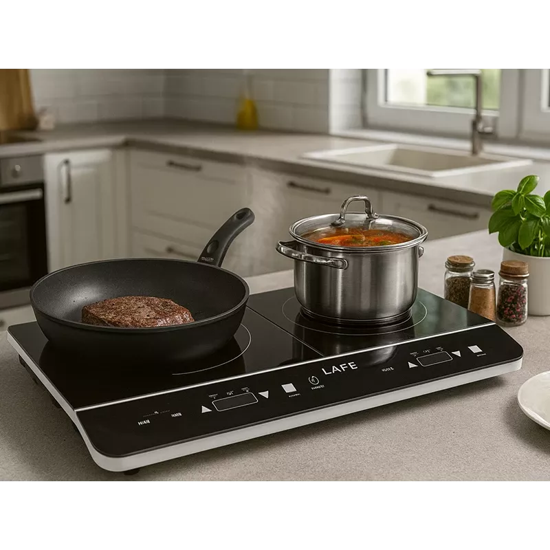 Placa de cozinha Lafe DuoChef CIY002, 2 zonas de cozedura, controlo tátil