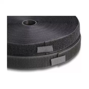 Fita de velcro heavy-duty DeLOCK 25 m x 25 mm preta