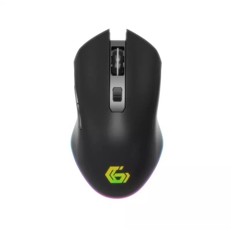Rato ótico sem fios RF Gembird MUSGW-6BL-02 — para destros, 3200 DPI, 6 botões, preto, RGB