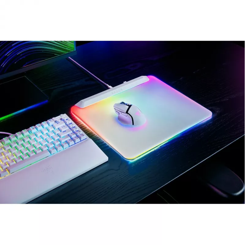 Razer Firefly V2 Pro - Tapete de rato - RGB totalmente iluminado, gaming - branco (RZ02-04920200-R3M1)