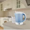 Chaleira elétrica Maestro MR010 0,6 l 600 W — Azul/Branco, indicador de nível de água, filtro anti-calcário