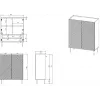 Estante Cama Meble ONDA 2D2SZ estante de livros 98×45×127 cm preto