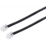 S/CONN 3m RJ12 preto transparente ShiverPeaks