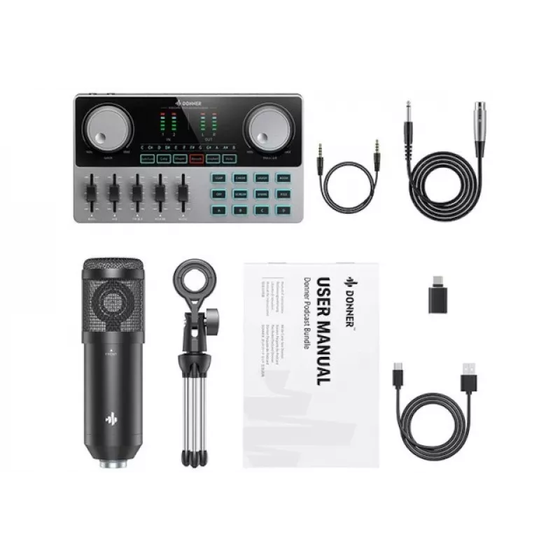 Donner Podcast Starter Kit - Kit de gravação de podcast