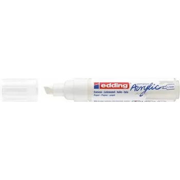 Marcador acrílico Edding 5000 largo branco ponta bisel 1 unidade
