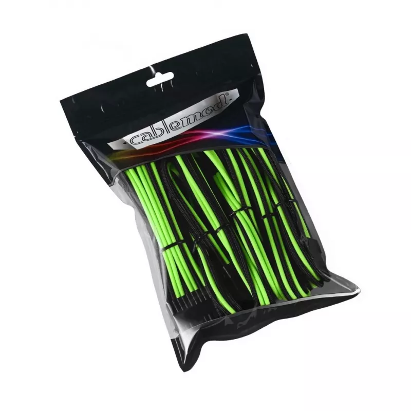 Cabo de alimentação interno CableMod CM-PCAB-BKIT-NKKLG-3PK-R preto verde
