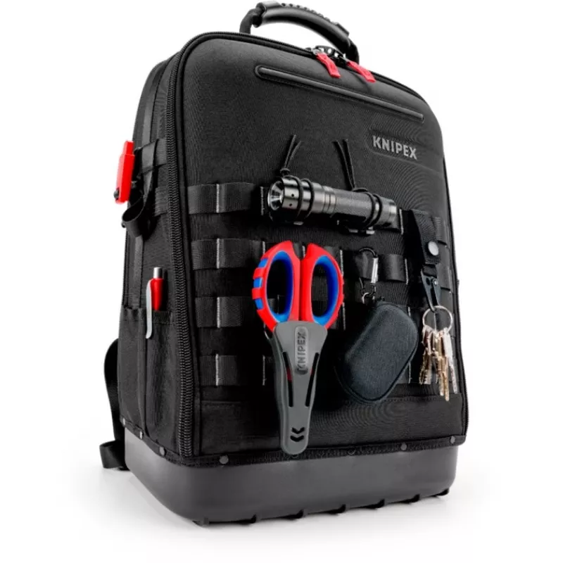 Bolsa de ferramentas Knipex X18 37 bolsas preto vermelho tecido plástico