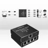 Mini switch Ethernet QOLTEC 52293 1x4 RJ45, splitter de rede não gerido 1 entrada 4 saídas