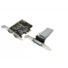 Placa de interface PCIe interna LOGILINK PC0033 com portas série e paralela, chipset NetMOS