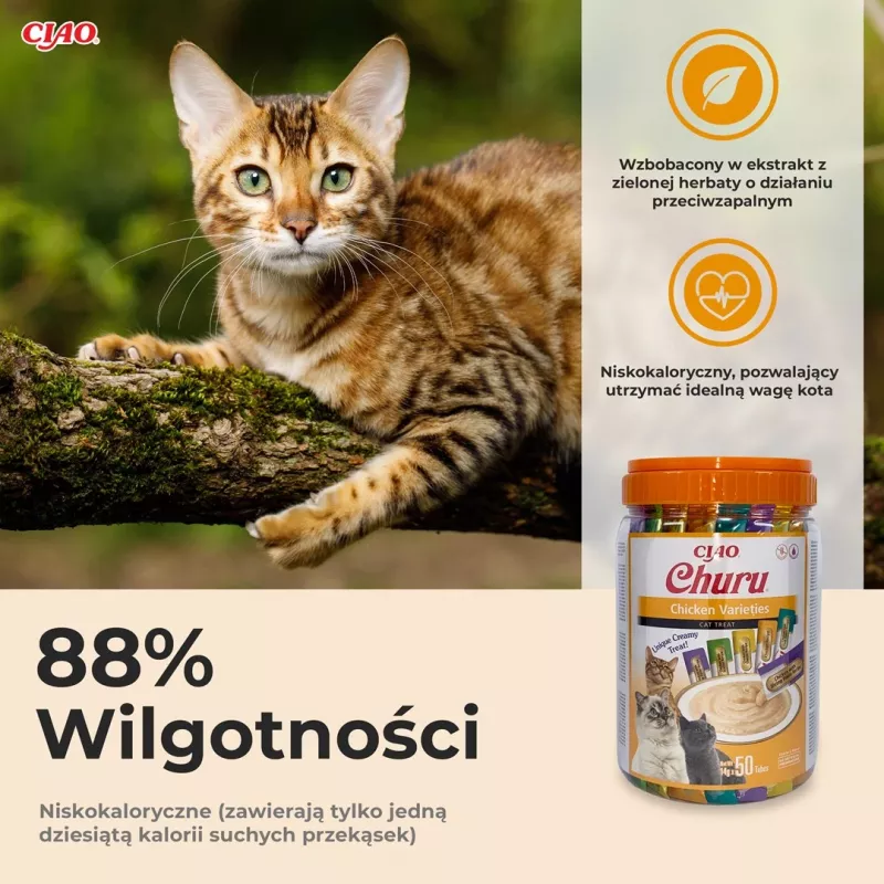 INABA Churu Varieties Chicken - guloseimas para gatos - 50 x 14g