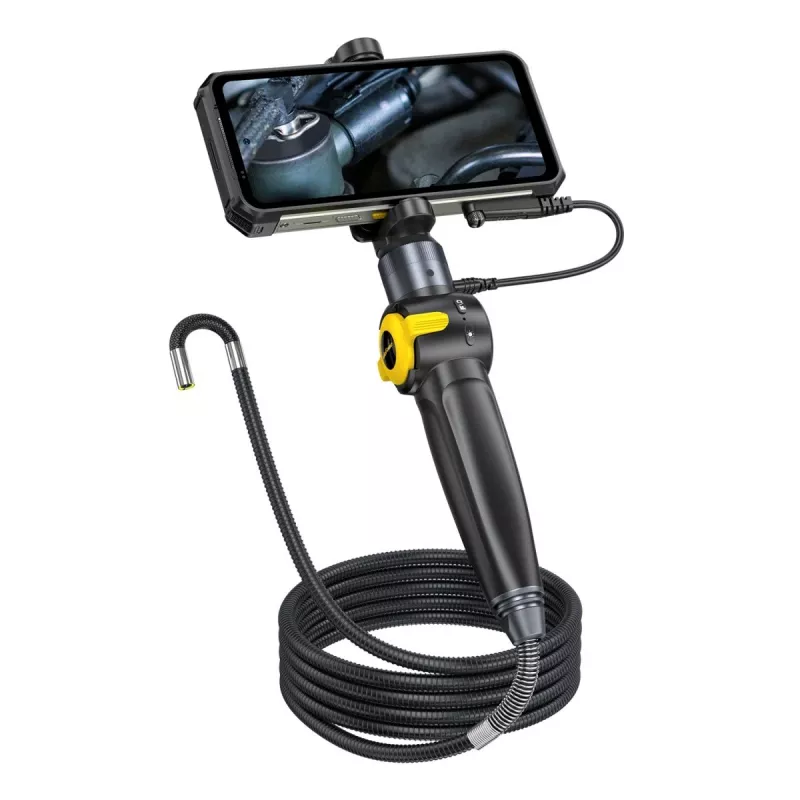 Ulefone uSmart E03 UF-EC03 câmara endoscópica, 1280x720 HD, sonda orientável 180° em duas direções, 6 LED, IP67, cabo semirrígido de 1 m