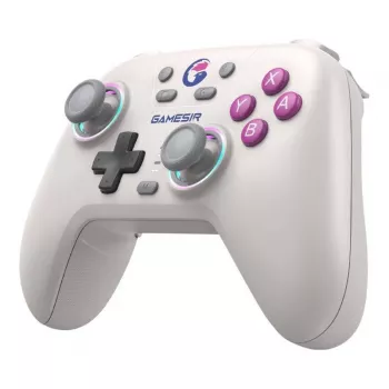Comando sem fios GameSir T4n branco — Bluetooth, design ergonómico