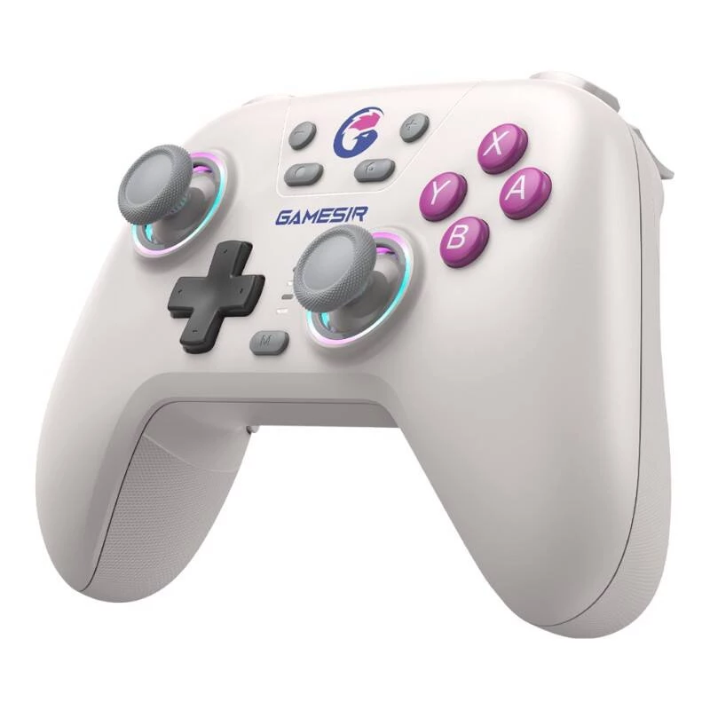 Comando sem fios GameSir T4n branco — Bluetooth, design ergonómico