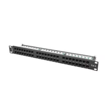 Lanberg PPU6-1048-B - Patch panel - 1U - 19 polegadas
