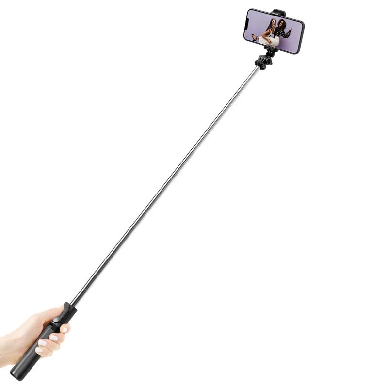 SelfieGo Bastão de selfie compacto com tripé Bluetooth (20-101 cm) Crong CRGSGL1B