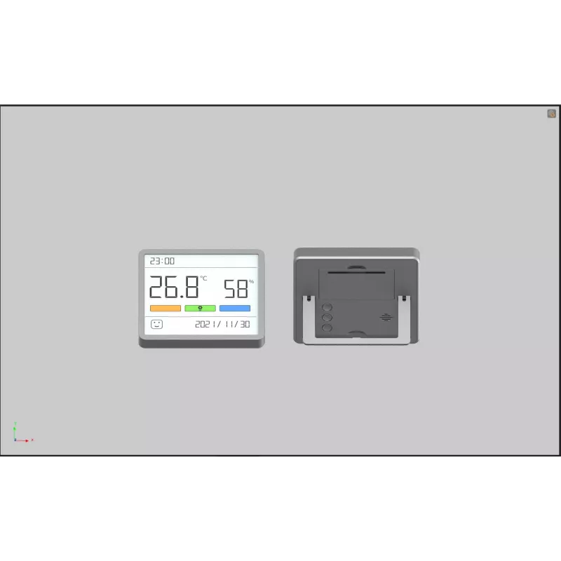Higrómetro, termómetro e relógio combinados MOVA MTHM01 – unidade interior digital para medir a humidade relativa e a temperatura, compacta para secretária, prateleira ou parede