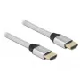 Cabo HDMI DeLOCK Ultra High Speed 48 Gbit/s 8K 60 Hz prateado 1 m