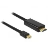 Adaptador de cabo de vídeo DeLOCK 83698 Mini DisplayPort para HDMI 1 m preto