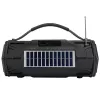 Tracer Explorer TRAGLO47616 coluna Bluetooth portátil, TWS, Bluetooth 5.3, 15 W RMS, rádio FM, lanterna, painel solar, powerbank de 1800 mAh, microSD, preta