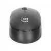 Rato sem fios Manhattan Performance III, preto, 1000 dpi, 2,4 GHz (até 10 m), USB, ótico, ambidestro, três botões com roda de scroll, recetor nano USB, pilha AA (não incluída), base de baixo atrito, três anos de garantia