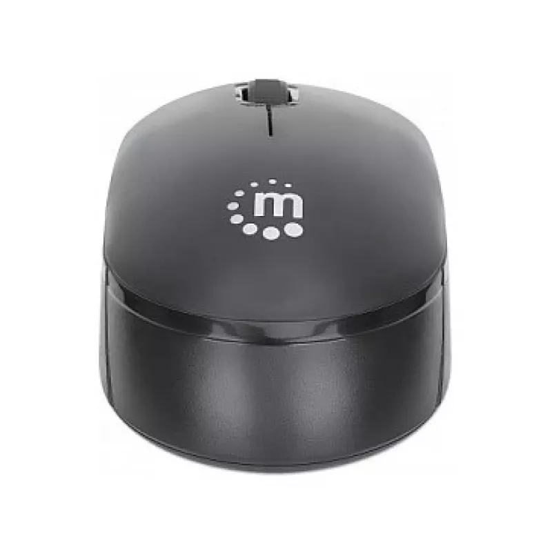 Rato sem fios Manhattan Performance III, preto, 1000 dpi, 2,4 GHz (até 10 m), USB, ótico, ambidestro, três botões com roda de scroll, recetor nano USB, pilha AA (não incluída), base de baixo atrito, três anos de garantia