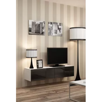 Suporte de TV Cama VIGO 140 30/140/40 branco/preto brilhante