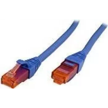 ROLINE - cabo de patch - RJ-45 (M) para RJ-45 (M) - 2 m - UTP - CAT 6 - isento de halogéneos, moldado, entrançado - azul (21.15.2542)
