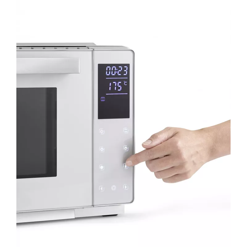 Forno compacto Caso Bake & Style 26 Touch 1500 W prateado – mini-forno para bancada, 26 cm de largura útil