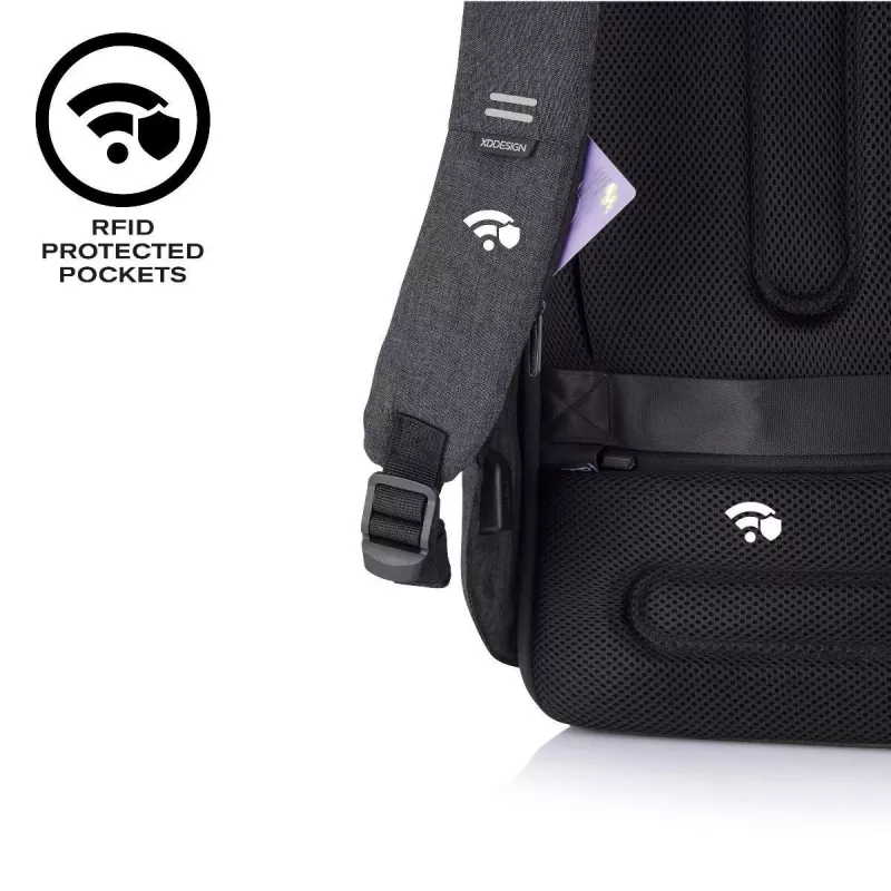 XD Design Bobby Hero Small P705.701 mochila antirroubo, portátil de 13,3 polegadas, tablet de 12,9 polegadas, 10,5 l, PET, preta