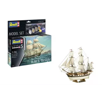 Maquete de plástico REVELL Revell H.M.S. Beagle — escala não indicada, modelo de navio para montagem