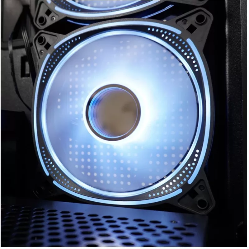 Caixa LC-Power MidiTower 715B preta USB3.2/Áudio sem fonte de alimentação SEAMLESS_X (LC-715B-ON)