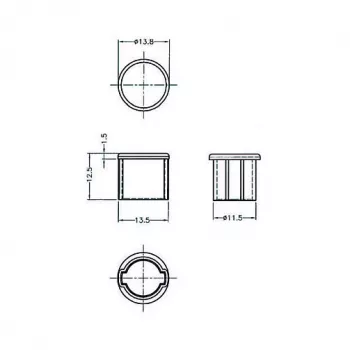 Tampa de segurança para conector fêmea BNC DeLOCK 64022